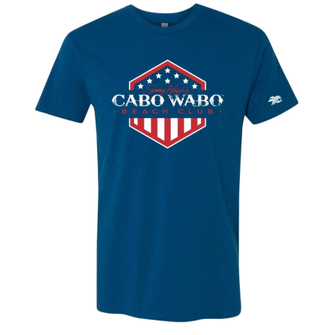 Blue Short Sleeve Men's Logo 4th of July T-Shirt - Size S - XL